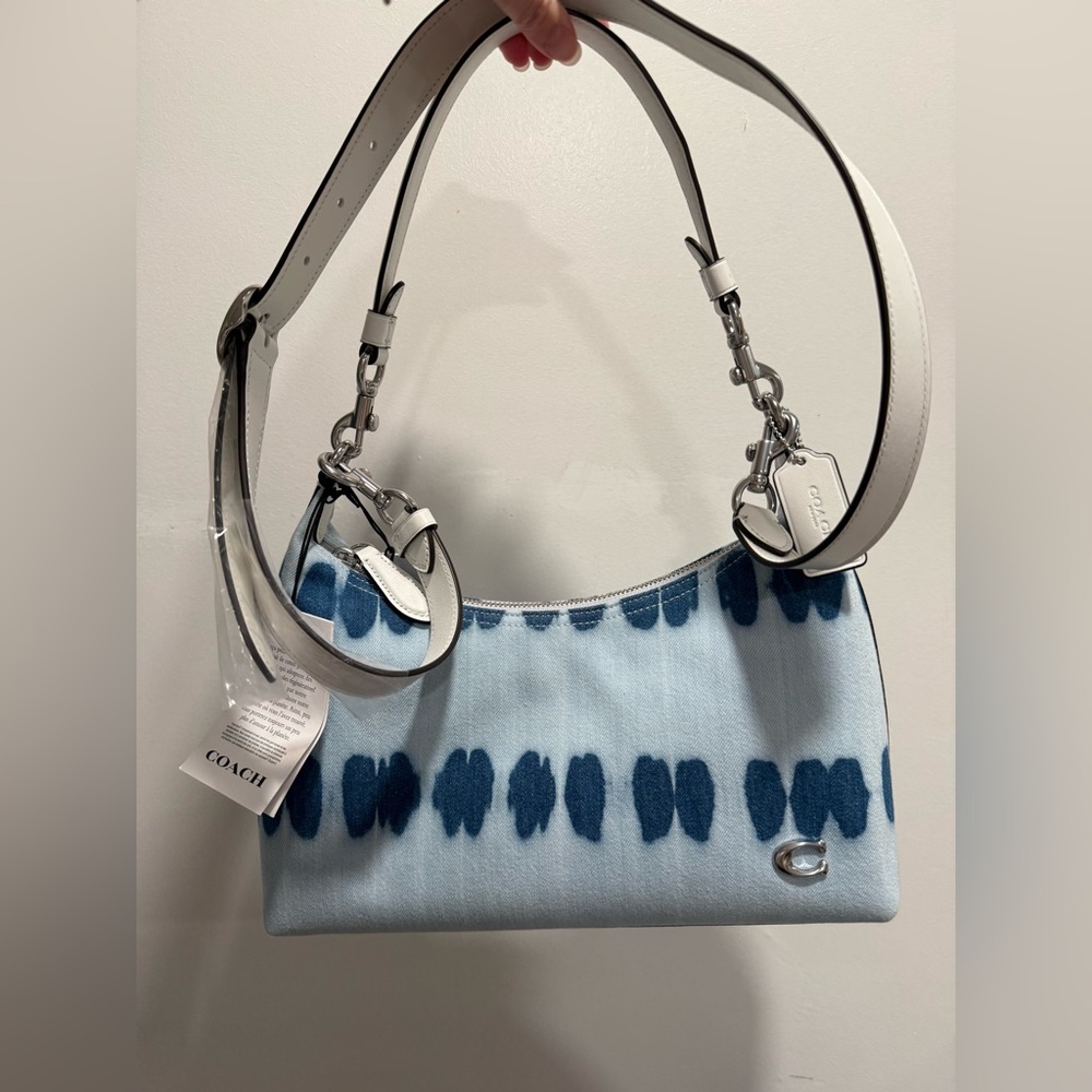 Coach Blue Tie-Dye Canvas Juliet 30 Bag